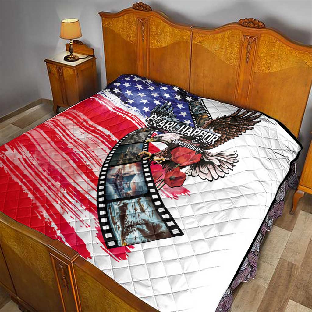Pearl Harbor Remembrance Day Quilt Lest We Forget - The Bald Eagle Remembers - Polynesian Pride