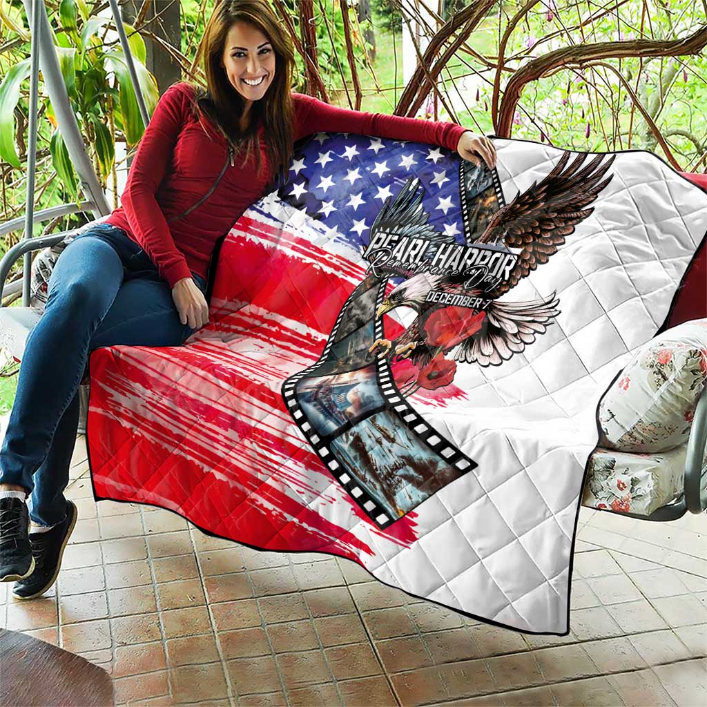 Pearl Harbor Remembrance Day Quilt Lest We Forget - The Bald Eagle Remembers - Polynesian Pride