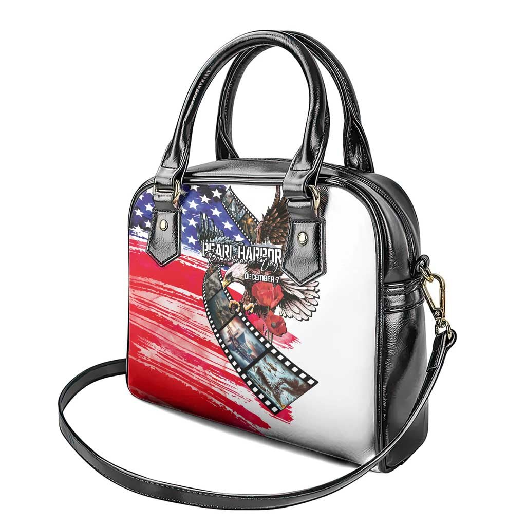 Pearl Harbor Remembrance Day Shoulder Handbag Lest We Forget - The Bald Eagle Remembers - Polynesian Pride