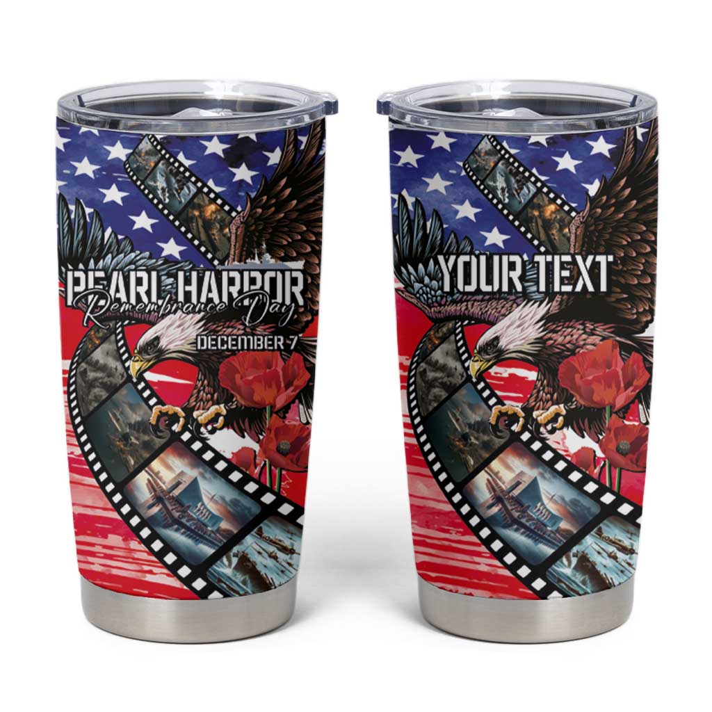 Pearl Harbor Remembrance Day Personalized Tumbler Cup Lest We Forget - The Bald Eagle Remembers - Polynesian Pride