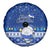Palau Christmas Spare Tire Cover Snowman Hugs Palau Coat of Arms Maori Pattern Blue Style LT03 - Polynesian Pride