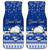 Personalised Palau Christmas Car Mats Snowman Hugs Palau Coat of Arms Maori Pattern Blue Style LT03 Blue - Polynesian Pride