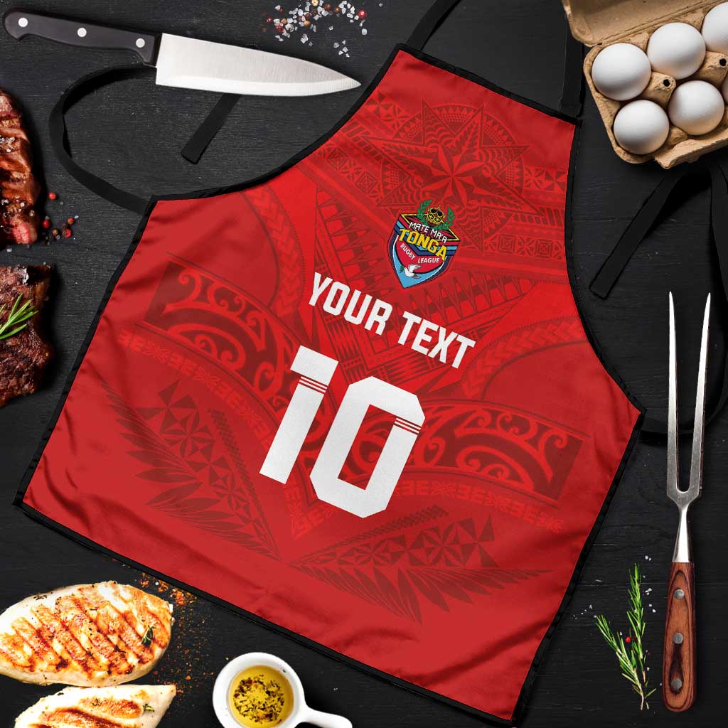 Custom Mate Ma'a Tonga Rugby Apron Ngatu Tribal Motifs Sporty Style - Polynesian Pride