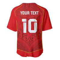 Custom Mate Ma'a Tonga Rugby Baseball Jersey Ngatu Tribal Motifs Sporty Style - Polynesian Pride