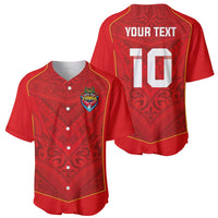 Custom Mate Ma'a Tonga Rugby Baseball Jersey Ngatu Tribal Motifs Sporty Style - Polynesian Pride