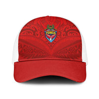 Mate Ma'a Tonga Rugby Mesh Trucker Cap Ngatu Tribal Motifs Sporty Style - Polynesian Pride