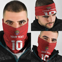Custom Mate Ma'a Tonga Rugby Neck Gaiter Ngatu Tribal Motifs Sporty Style - Polynesian Pride