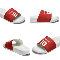 Custom Mate Ma'a Tonga Rugby Slide Sandals Ngatu Tribal Motifs Sporty Style - Polynesian Pride