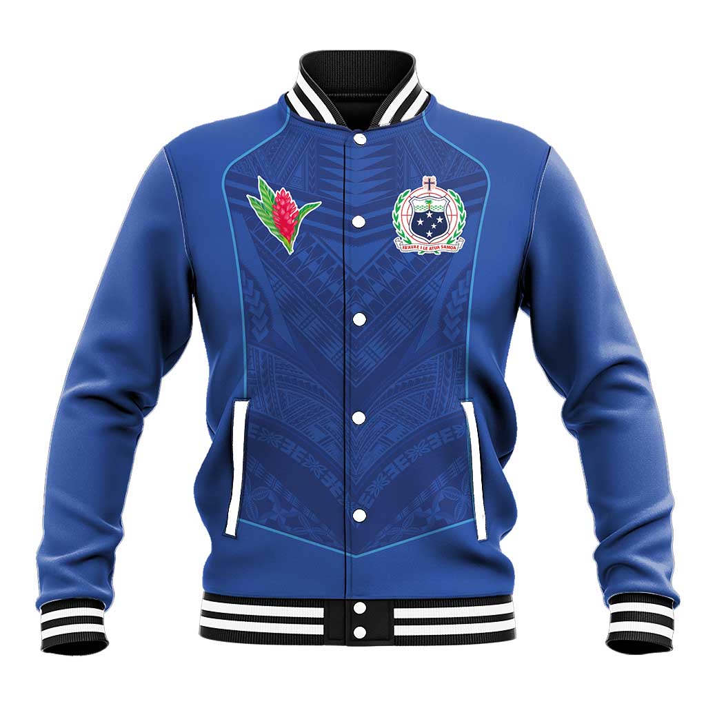 Custom Samoa Rugby Baseball Jacket Tatau Tribal Motifs Sporty Style - Polynesian Pride
