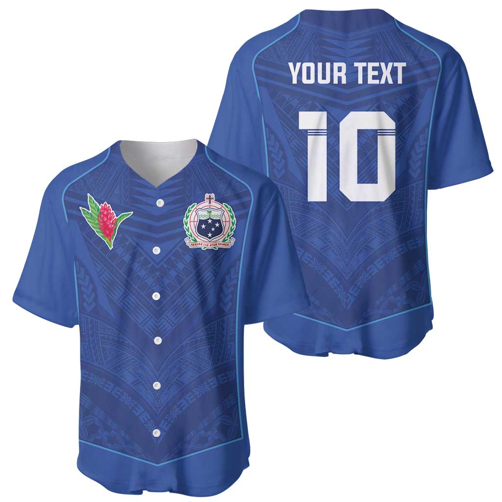 Custom Samoa Rugby Baseball Jersey Tatau Tribal Motifs Sporty Style - Polynesian Pride