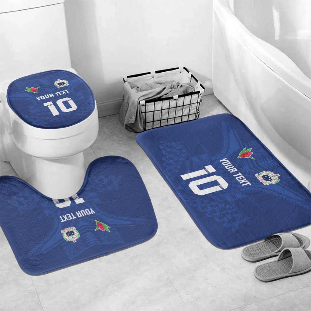 Custom Samoa Rugby Bathroom Set Tatau Tribal Motifs Sporty Style - Polynesian Pride