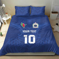 Custom Samoa Rugby Bedding Set Tatau Tribal Motifs Sporty Style - Polynesian Pride