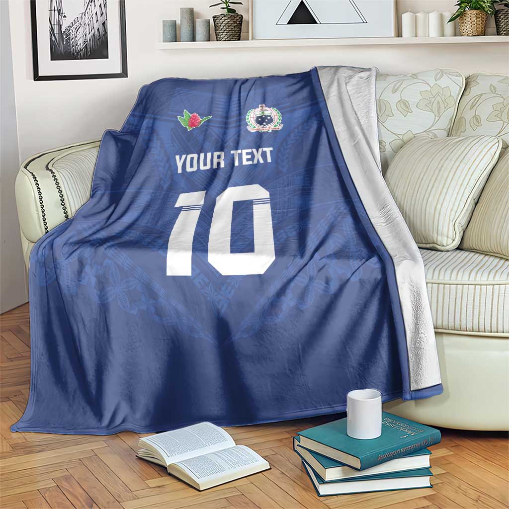 Custom Samoa Rugby Blanket Tatau Tribal Motifs Sporty Style - Polynesian Pride