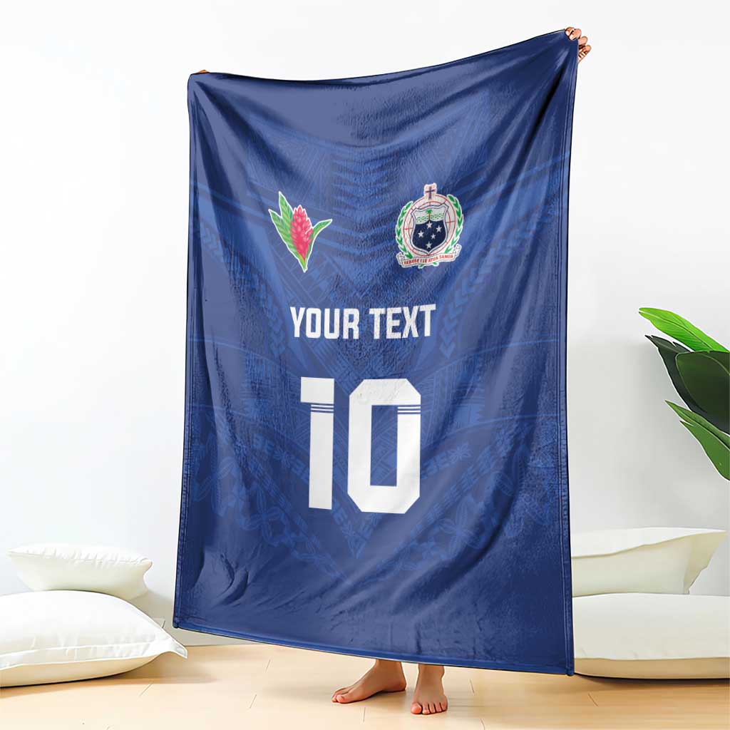 Custom Samoa Rugby Blanket Tatau Tribal Motifs Sporty Style - Polynesian Pride