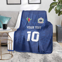 Custom Samoa Rugby Blanket Tatau Tribal Motifs Sporty Style - Polynesian Pride