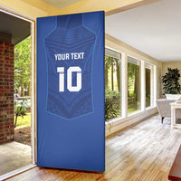 Custom Samoa Rugby Door Cover Tatau Tribal Motifs Sporty Style - Polynesian Pride