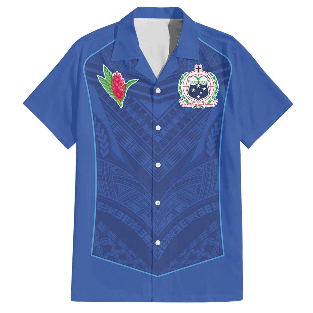 Custom Samoa Rugby Family Matching Off Shoulder Short Dress and Hawaiian Shirt Tatau Tribal Motifs Sporty Style - Polynesian Pride