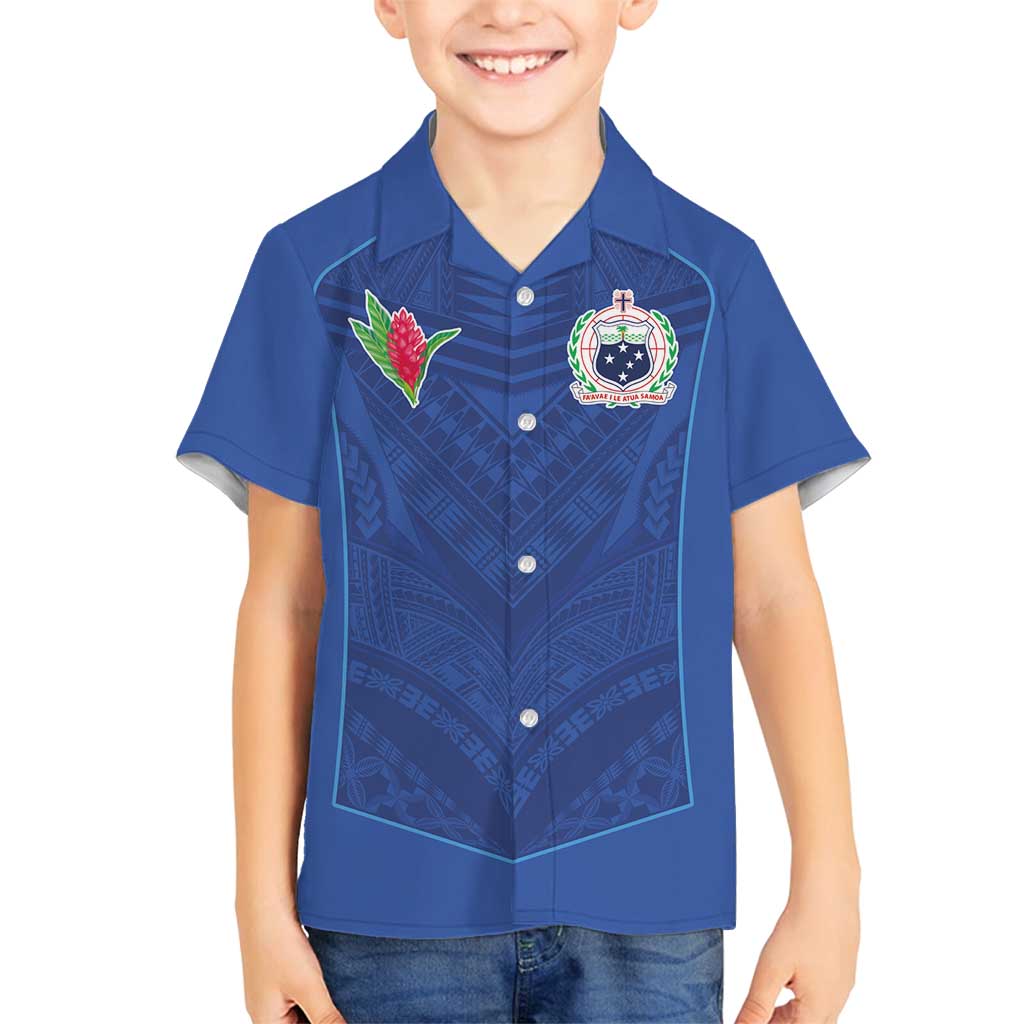 Custom Samoa Rugby Family Matching Puletasi and Hawaiian Shirt Tatau Tribal Motifs Sporty Style - Polynesian Pride