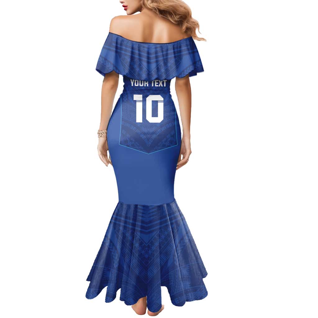 Custom Samoa Rugby Mermaid Dress Tatau Tribal Motifs Sporty Style - Polynesian Pride
