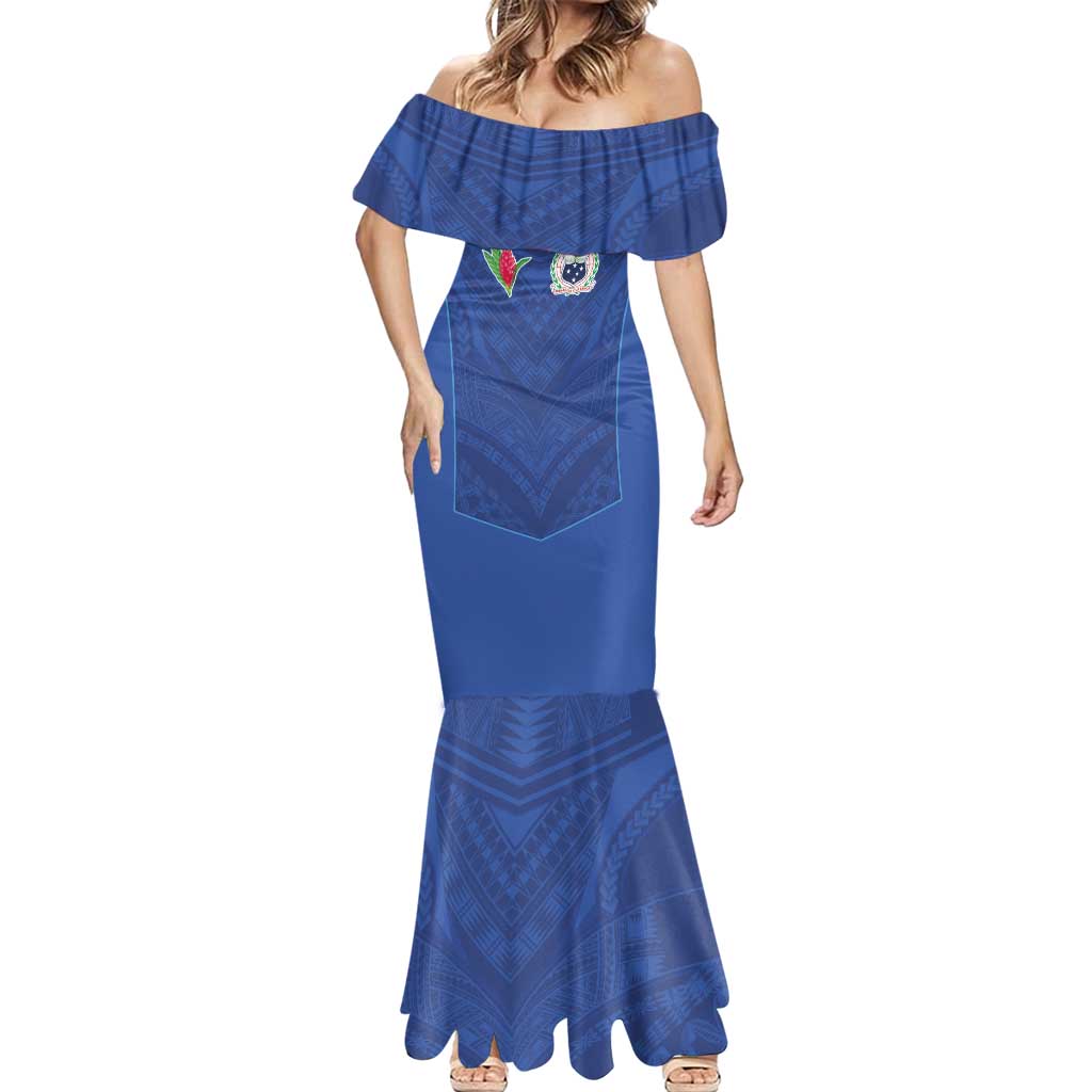 Custom Samoa Rugby Mermaid Dress Tatau Tribal Motifs Sporty Style - Polynesian Pride
