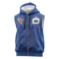 Custom Samoa Rugby Sleeveless Zip Hoodie Tatau Tribal Motifs Sporty Style - Polynesian Pride