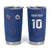 Custom Samoa Rugby Tumbler Cup Tatau Tribal Motifs Sporty Style - Polynesian Pride