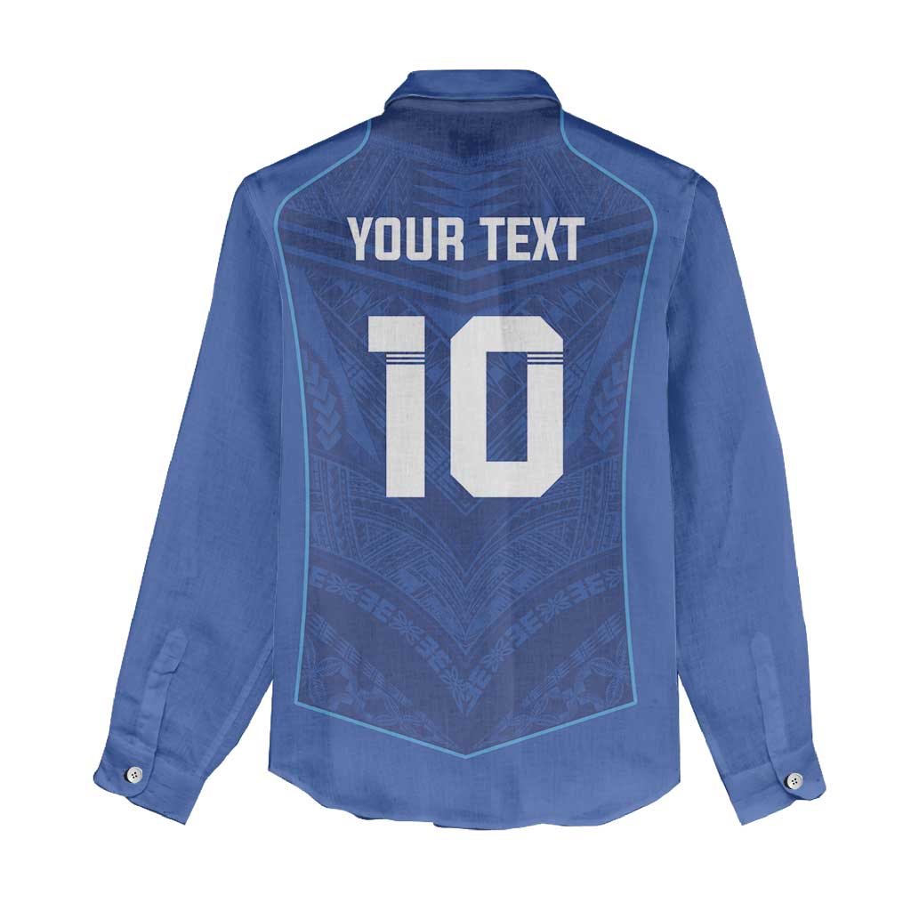 Custom Samoa Rugby Women Casual Shirt Tatau Tribal Motifs Sporty Style - Polynesian Pride