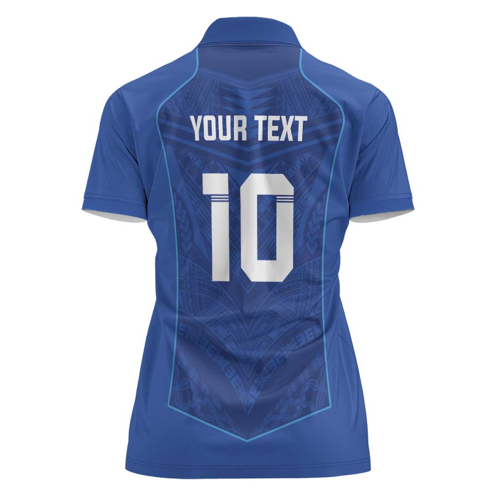 Custom Samoa Rugby Women Polo Shirt Tatau Tribal Motifs Sporty Style - Polynesian Pride