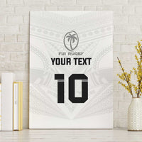 Custom Fiji Rugby Canvas Wall Art Tapa Tribal Motifs Sporty Style - Polynesian Pride