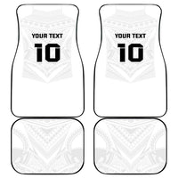 Custom Fiji Rugby Car Mats Tapa Tribal Motifs Sporty Style - Polynesian Pride