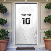 Custom Fiji Rugby Door Cover Tapa Tribal Motifs Sporty Style - Polynesian Pride