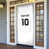 Custom Fiji Rugby Door Cover Tapa Tribal Motifs Sporty Style - Polynesian Pride