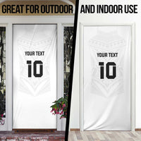 Custom Fiji Rugby Door Cover Tapa Tribal Motifs Sporty Style - Polynesian Pride