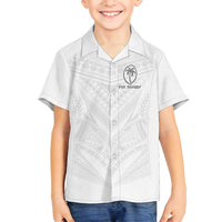 Custom Fiji Rugby Family Matching Off Shoulder Maxi Dress and Hawaiian Shirt Tapa Tribal Motifs Sporty Style - Polynesian Pride