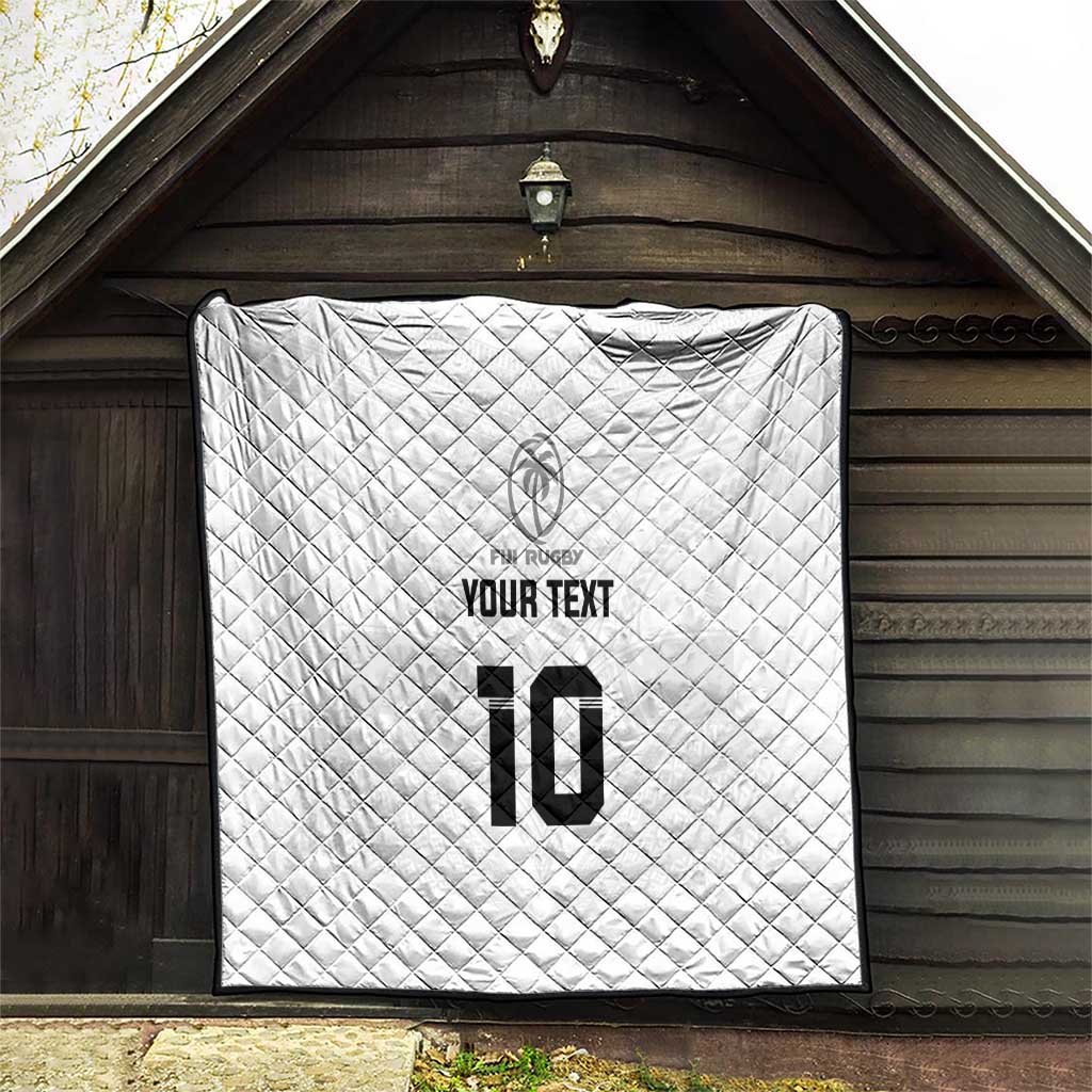 Custom Fiji Rugby Quilt Tapa Tribal Motifs Sporty Style - Polynesian Pride