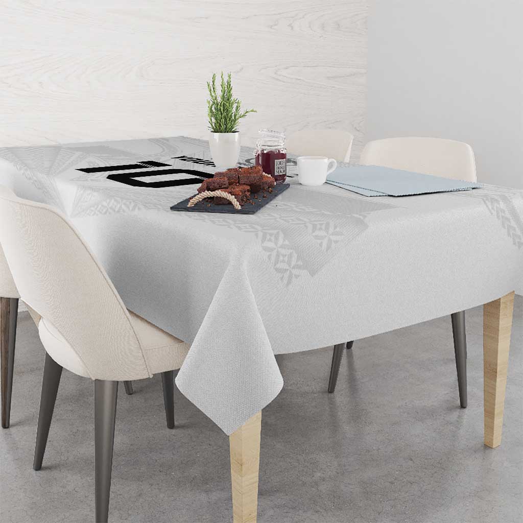 Custom Fiji Rugby Tablecloth Tapa Tribal Motifs Sporty Style - Polynesian Pride