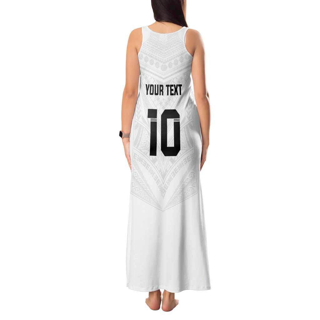 Custom Fiji Rugby Tank Maxi Dress Tapa Tribal Motifs Sporty Style - Polynesian Pride