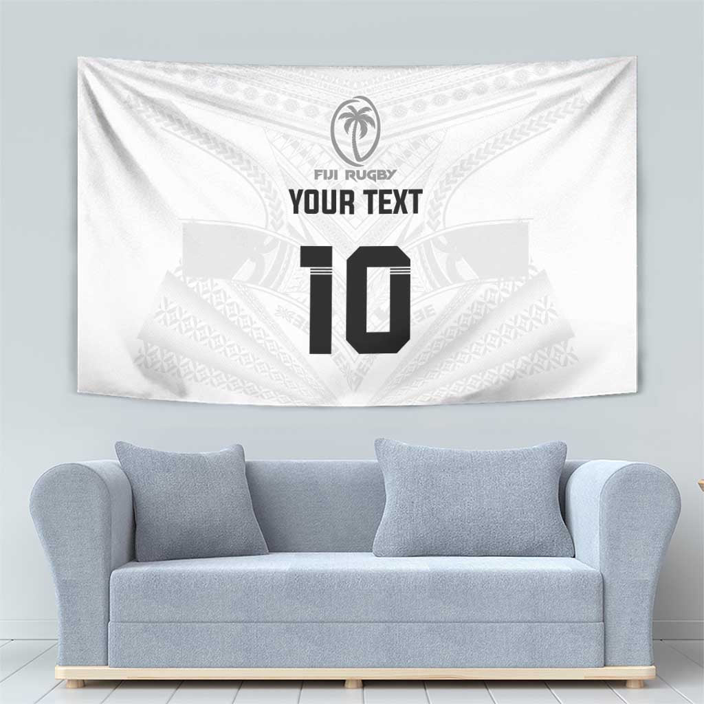 Custom Fiji Rugby Tapestry Tapa Tribal Motifs Sporty Style - Polynesian Pride