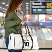 Custom Fiji Rugby Travel Bag Tapa Tribal Motifs Sporty Style - Polynesian Pride