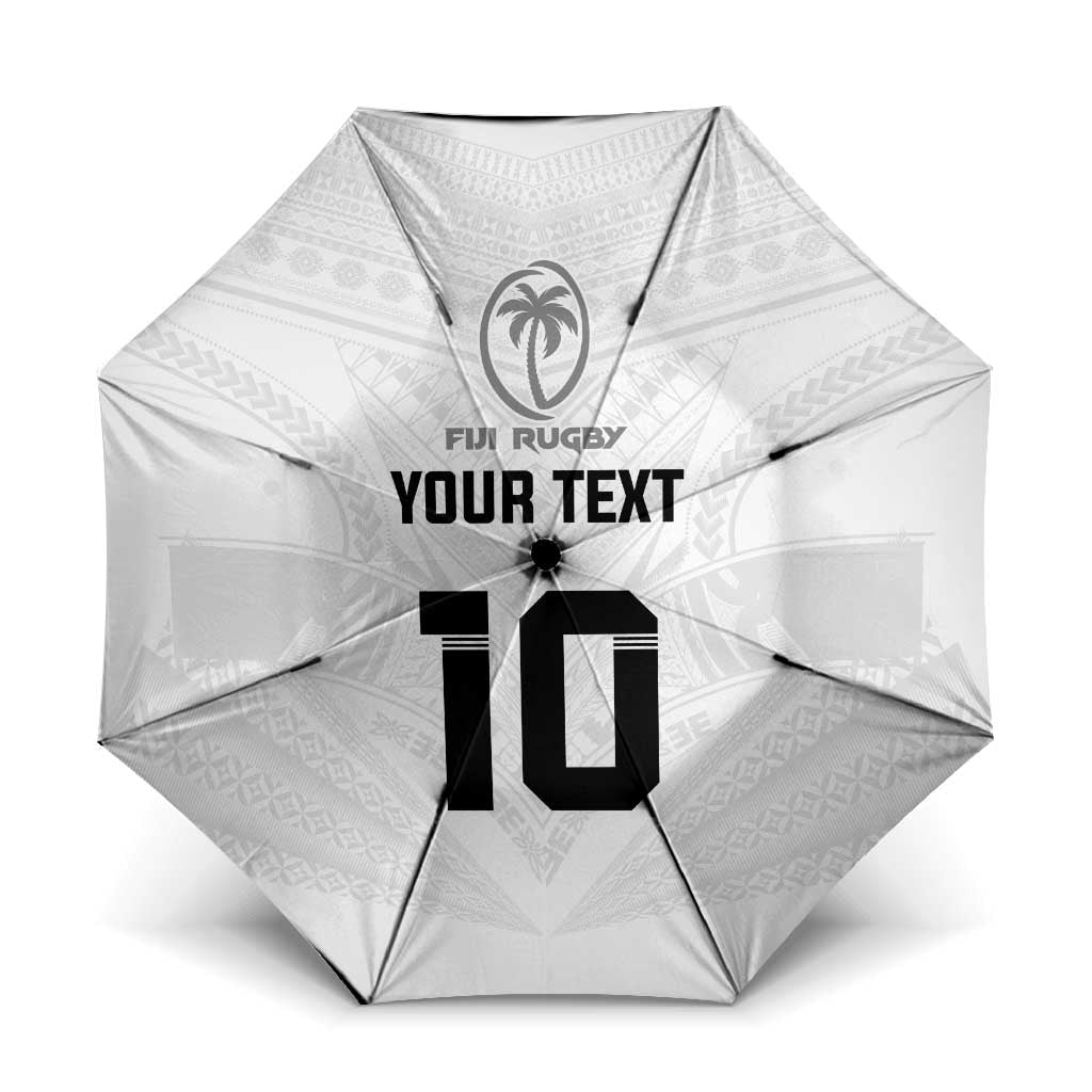 Custom Fiji Rugby Umbrella Tapa Tribal Motifs Sporty Style - Polynesian Pride