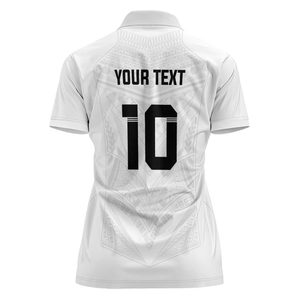 Custom Fiji Rugby Women Polo Shirt Tapa Tribal Motifs Sporty Style LT03 - Polynesian Pride