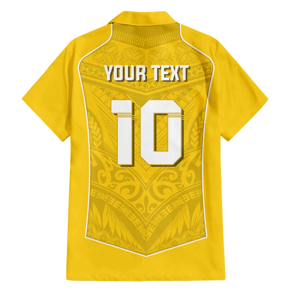 Custom Niue Rugby Family Matching Tank Maxi Dress and Hawaiian Shirt Hiapo Tribal Motifs Sporty Style - Polynesian Pride