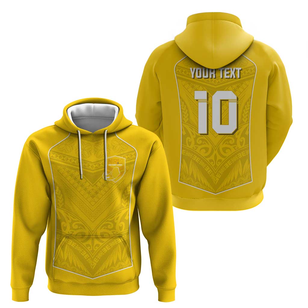Custom Niue Rugby Hoodie Hiapo Tribal Motifs Sporty Style - Polynesian Pride