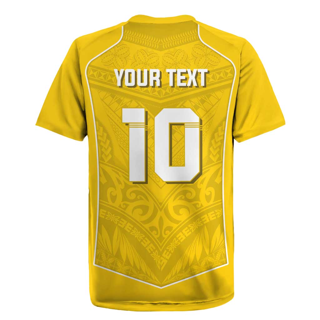 Custom Niue Rugby Rugby Jersey Hiapo Tribal Motifs Sporty Style - Polynesian Pride