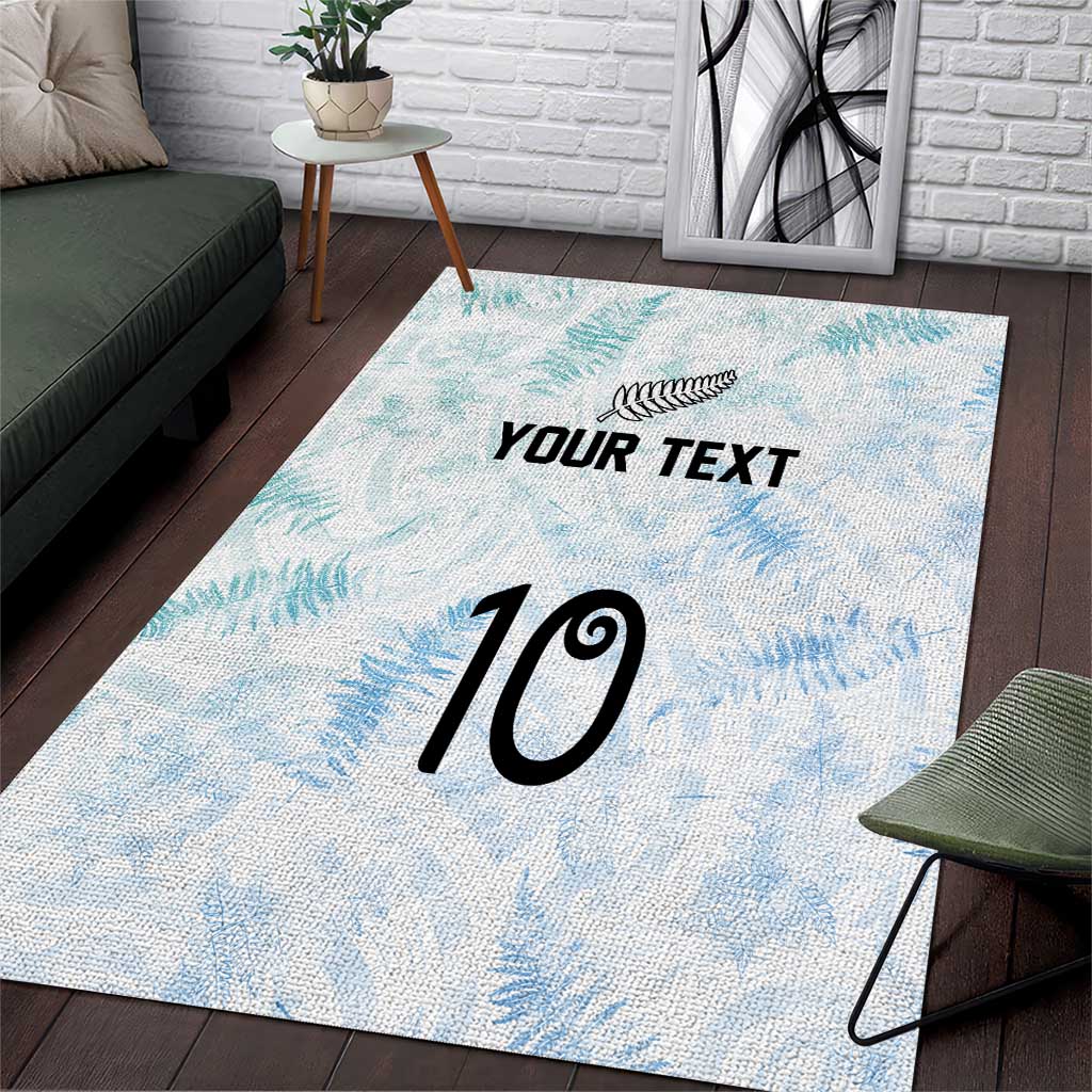 Custom New Zealand Football Area Rug The Whites-Aotearoa Inspired - Polynesian Pride