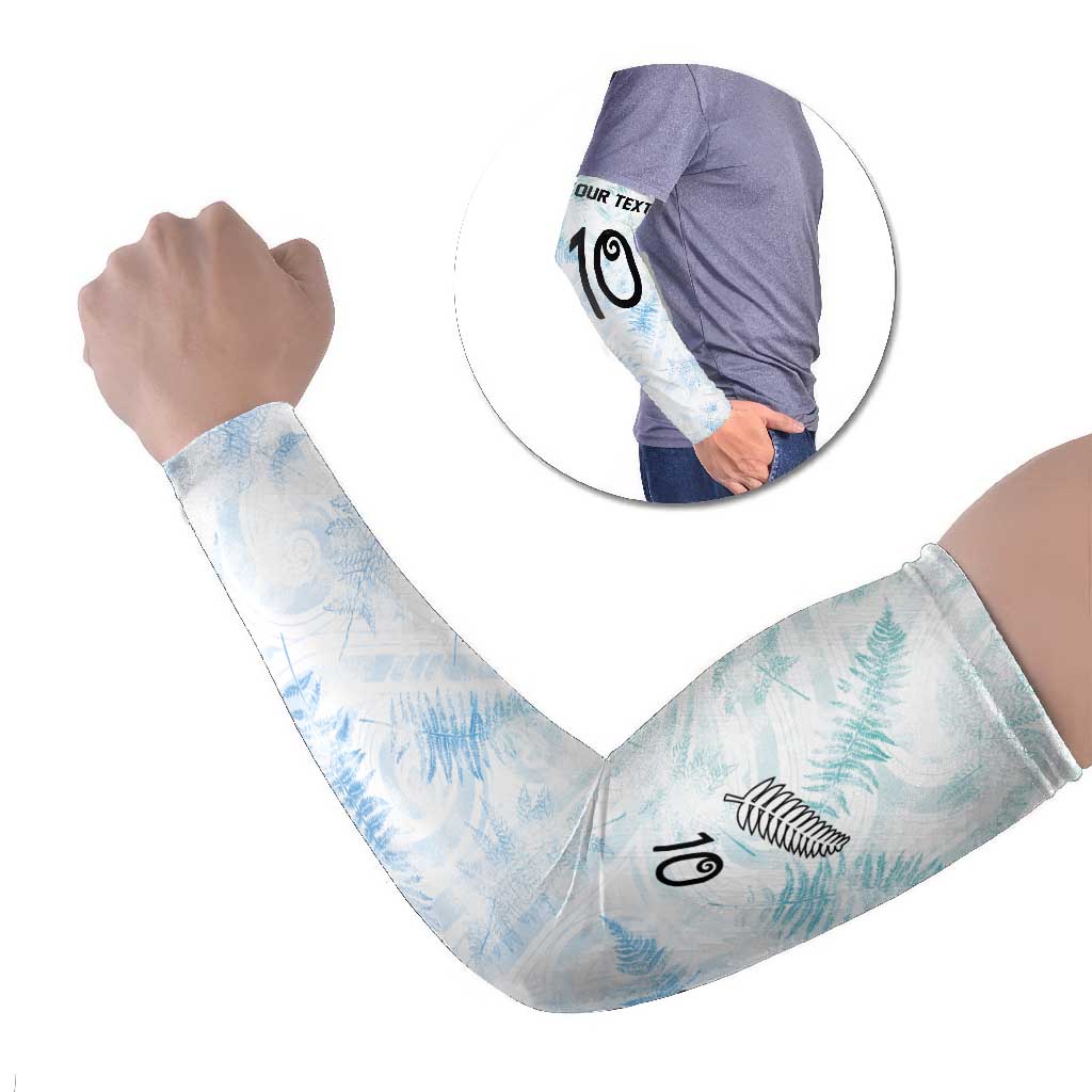 Custom New Zealand Football Arm Sleeves The Whites-Aotearoa Inspired - Polynesian Pride