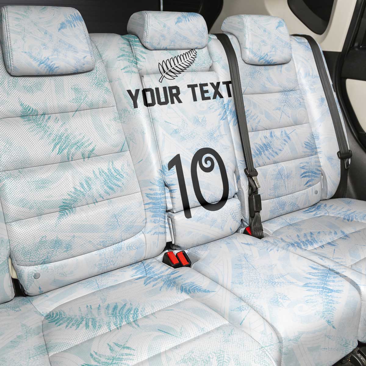 Custom New Zealand Football Back Car Seat Cover The Whites-Aotearoa Inspired - Polynesian Pride
