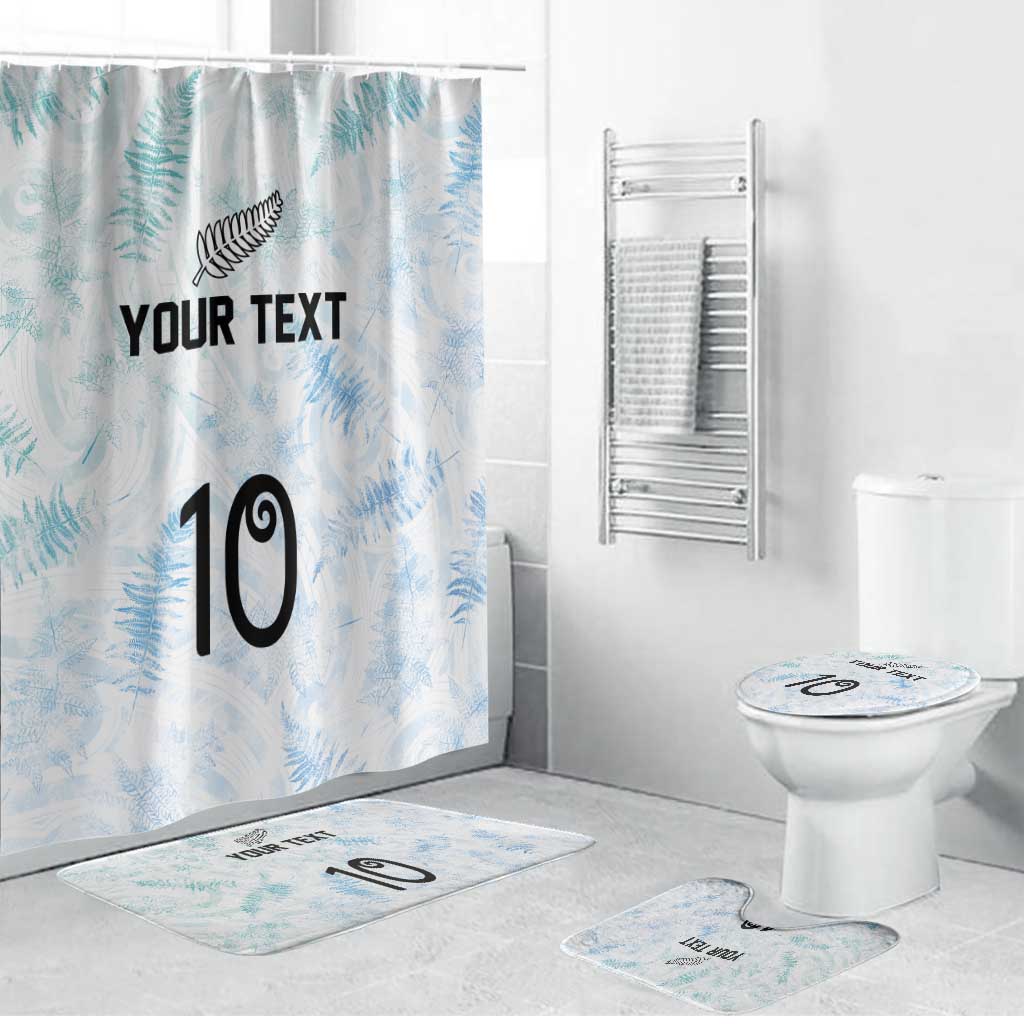 Custom New Zealand Football Bathroom Set The Whites-Aotearoa Inspired - Polynesian Pride
