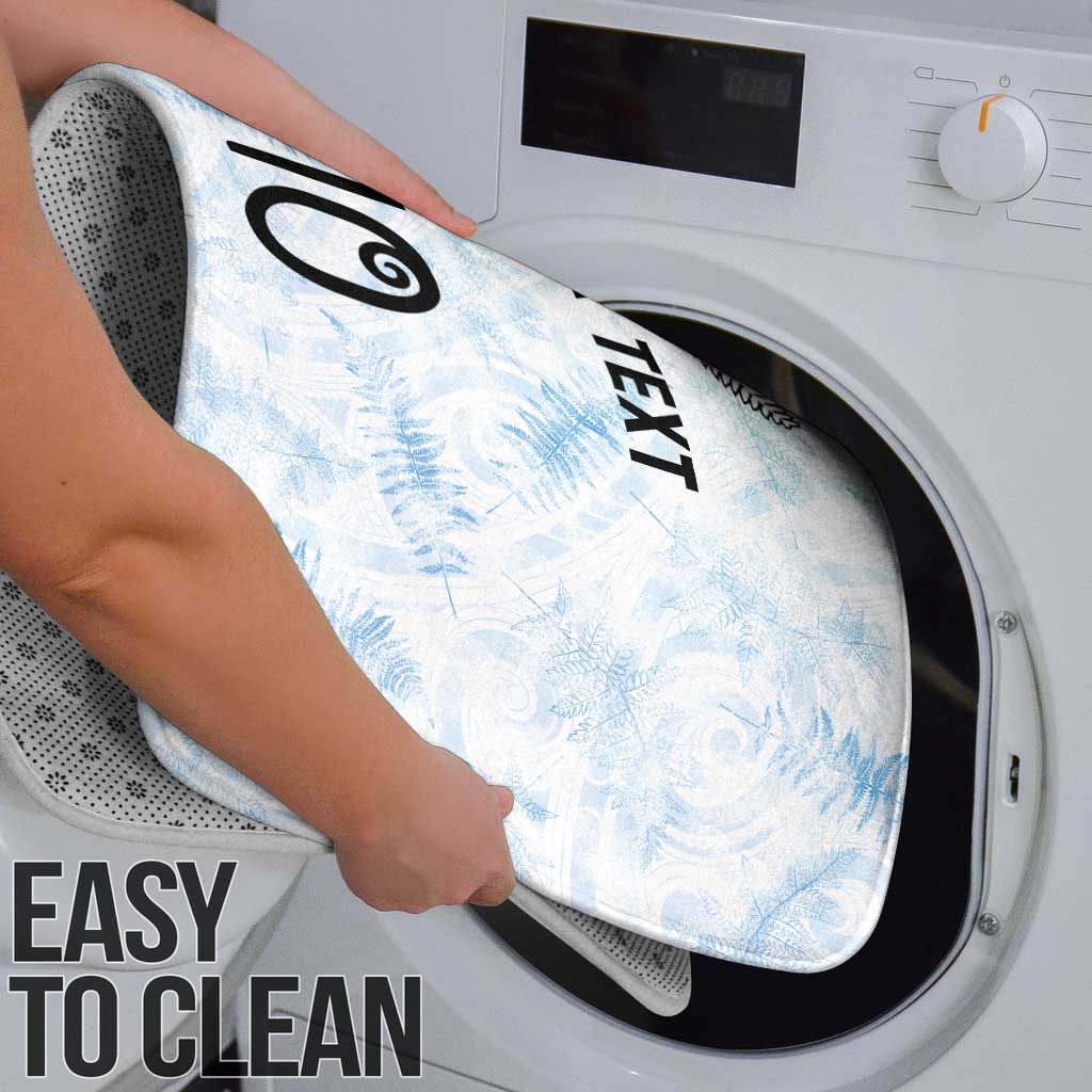 Custom New Zealand Football Bathroom Set The Whites-Aotearoa Inspired - Polynesian Pride