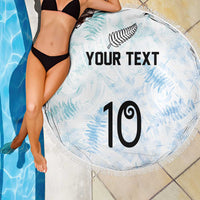 Custom New Zealand Football Beach Blanket The Whites-Aotearoa Inspired - Polynesian Pride